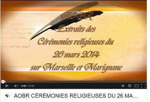 VIDEOS EXTRAITS DE CEREMONIES RELIGIEUSES DU 26 04 2014